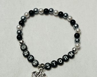 Onyx Storm inspired / Friendship Bracelet / The Empyrean Series / Dragon