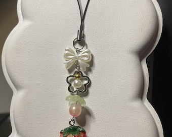 Strawberry phone charm