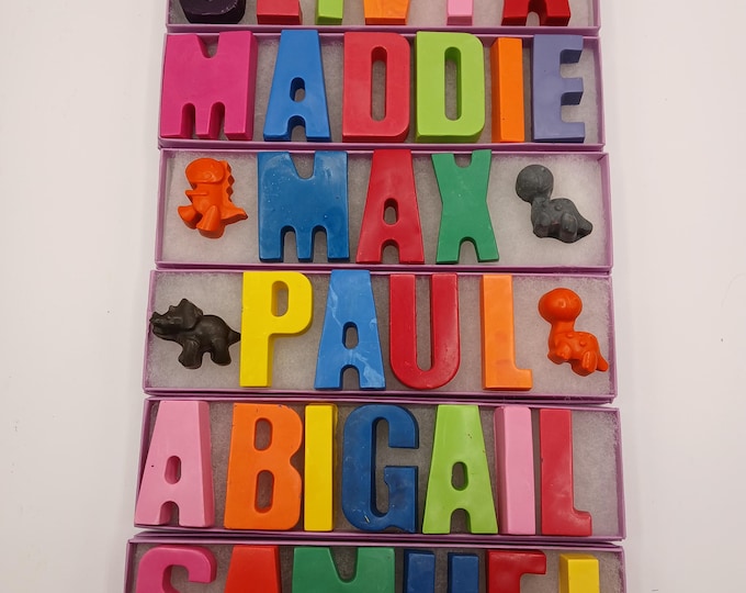 Handmade Personalized Letter Crayons: Non-Toxic, Eco-Friendly Gift + Free coloring book