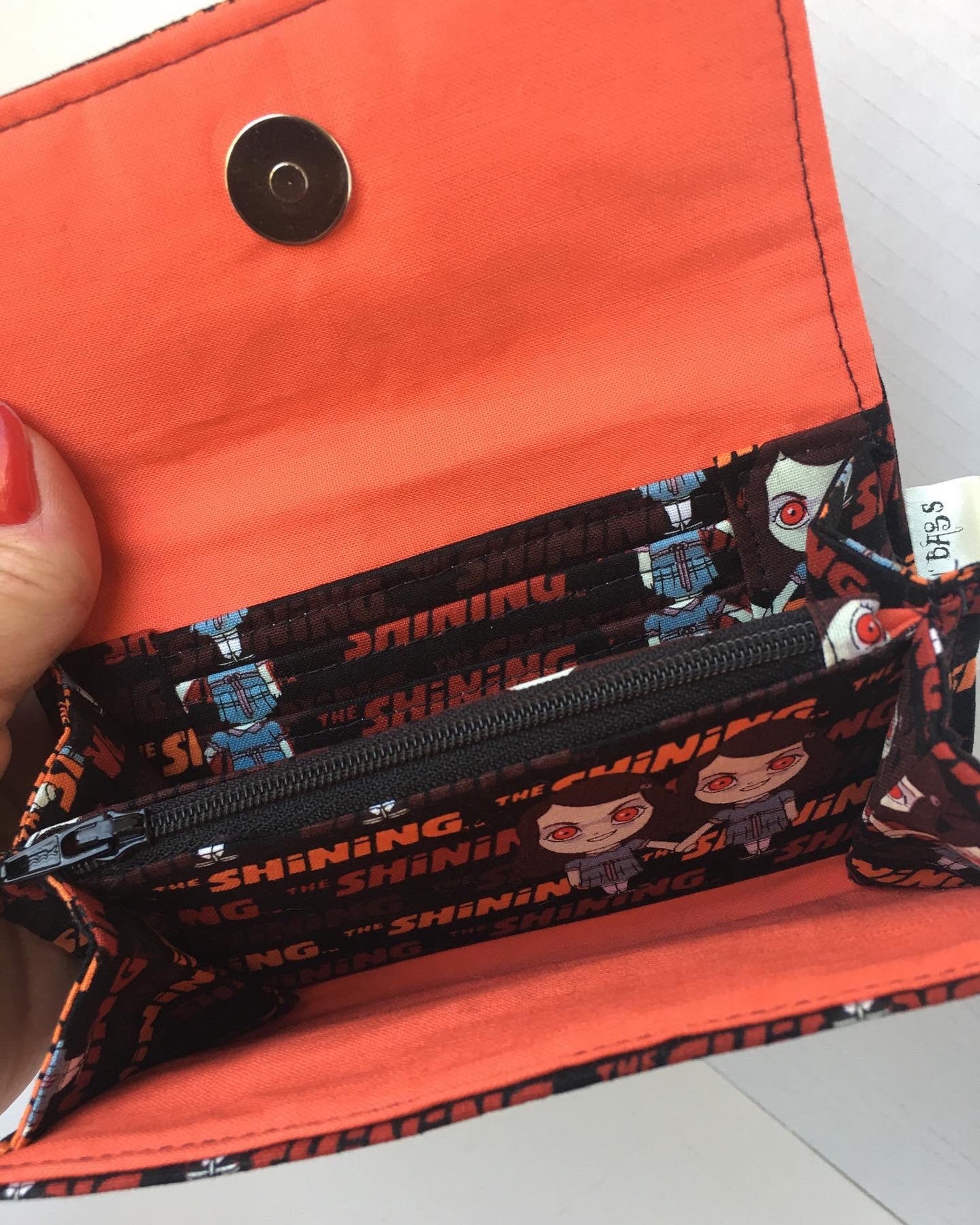 The Shining Wallet Linen Wallet Accordion Wallet Minimalist Wallet Etsy