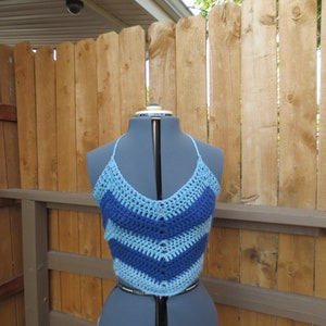 Crochet Crop Top - Lace up Crop top - Festival Top - Summer Top