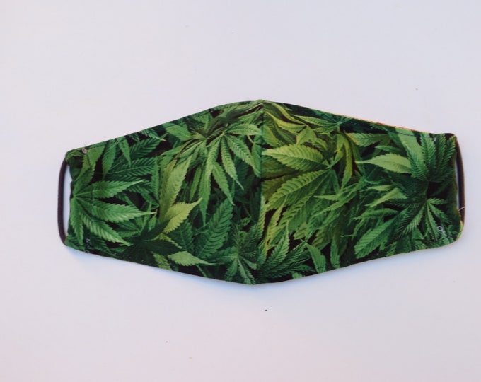Cannabis Face Mask Marijuana Face Covering Adult Face Mask Etsy