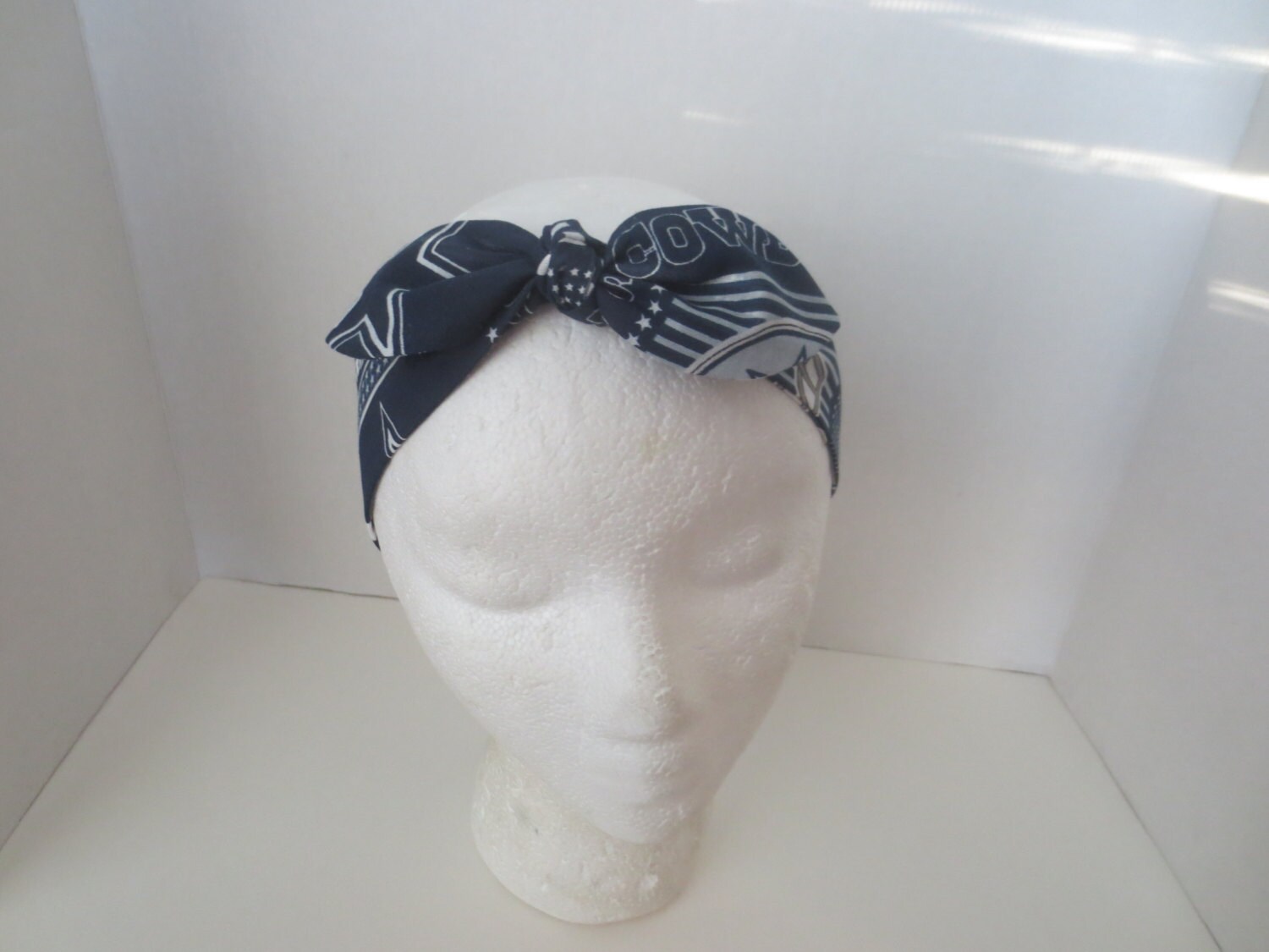 Dallas Cowboys Headbands Adjustable headband Cowboys Etsy