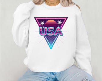 EUA Png Retro EUA Quatro de Julho América Png Patriótico Png Americano Png EUA Download Digital Design de Sublimação Orgulhoso Americano 4 de Julho