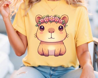Kawaii Png Capybara Png Kawaii Capybara Cyfrowe pobieranie Przezroczyste tło Słodkie Kawaii Zwierzę Kawaii Sublimacja Projekt Graficzny Anime