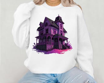 Haunted House Png Halloween Digital Download Sublimation Design Horror Tshirt Spooky Season Halloween Design Tee Retro Halloween Tshirt