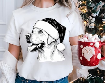 Kersthond png kerstmuts hond sublimatie ontwerp hondenras digitale download hond clipart kerst DTF DTG kerstontwerpen
