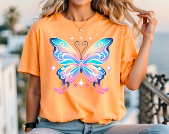 Y2K Butterfly Png Instant Download Digital Butterfly Clipart Sublimation Design DTF Dtg Screenprint Design Colorful Tshirt Gift Idea for Her