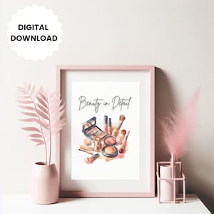 Makeup Wall Art Digital Printable Wall Art Decor for College Dorm Room Makeup Room Bathroom Powder Room Wall Decor Housewarming Gift Trendy