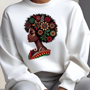 Black Lady Png Black History Month Png Black Sublimation Design African Print Clipart Black Woman Afro Black Lady Digital Png Kente Artwork