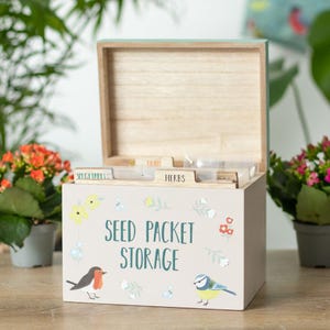 Scatola porta semi per uccelli da giardino / Giardinaggio / Semi / Conservazione per piantagioni / Conservazione per il giardino / Regali per giardinieri / Pollice verde / Fioritura