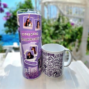 Olivia Rodrigo Sour/Eingeweide | Sänger Tasse | 20oz Becher | Tasse | Umweltfreundlich | Geschenke für Livies | Niedliches Trinkgefäß | Becher | Glasdose | Liv