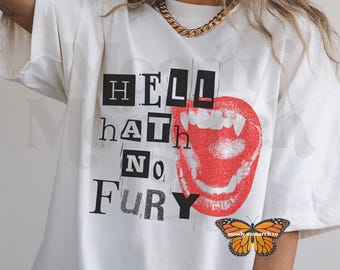 Hell Hath No Fury Women's Rage Tee, Feminist T-Shirt, Female Empowerment Shirt, Feminine Rage Tee, Gift for Friend