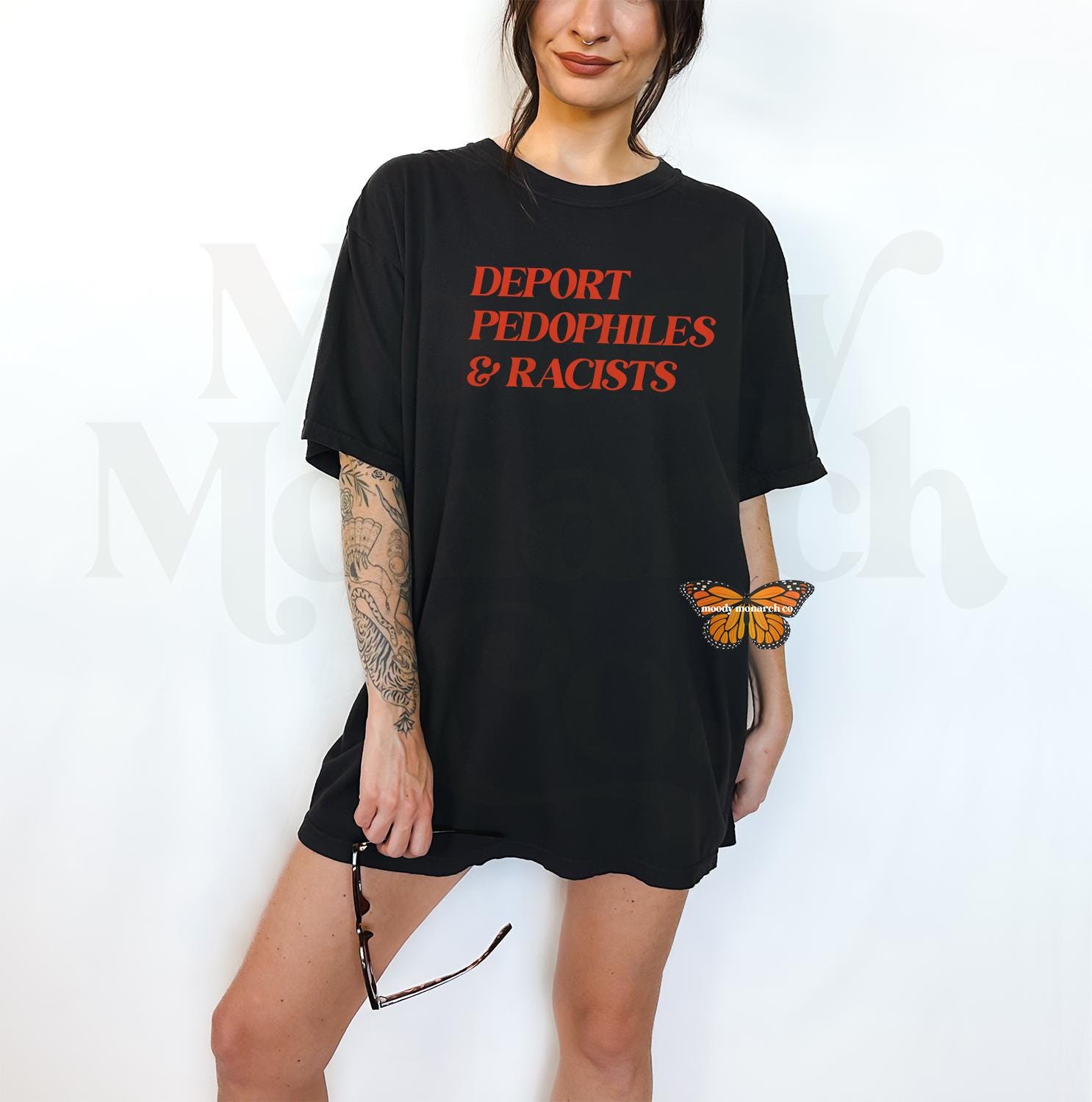 Deport Pedophiles and Racists T-Shirt, Anti-racism Shirt, Human Rights Activist Tee, Immigration Protest Tee, Social Justice Graphic Tee