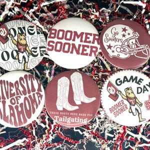 Oklahoma University Game Day Buttons