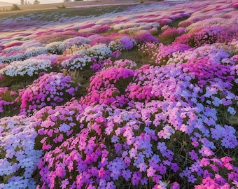 Moss Phlox Seeds Ground Cover Creeping Perennial Flowers for Rock Gardens Slopes Edges in Pink White Purple Easy to Grow Plants