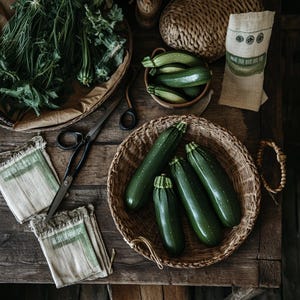 Zucchini Seeds for Home Gardening – Non-GMO, Heirloom, High Yield, Perfect for Raised Beds, Containers, and Gardens