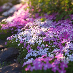 Mixed Color Moss Phlox Seeds | Creeping Ground Cover Flower | Spring Bloom Carpet | Pink, White, Purple Mix