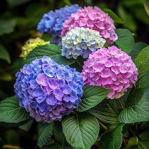100/200/500 Seeds Mixed Color Hydrangea Seeds Vibrant Perennial Garden Flowers Easy to Grow for Balcony Pots Outdoor Landscape