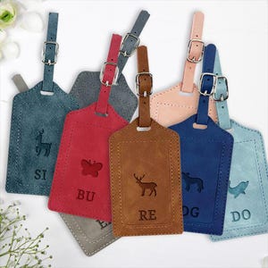 Personalized Handmade Travel Luggage Tags - Custom Wedding Gift - Travel Essentials