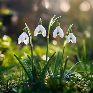 Snowdrop Flower Seeds – 100/200/500 Seeds | Early Spring Bloomers | Delicate White Bell-Shaped Flowers