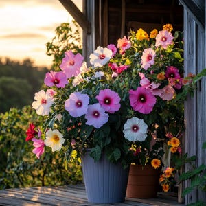 Mixed Color Hibiscus Syriacus Seeds – Pure Color Blooms in Pink, Purple, Blue & White – Hardy Perennial for Zones 5–9