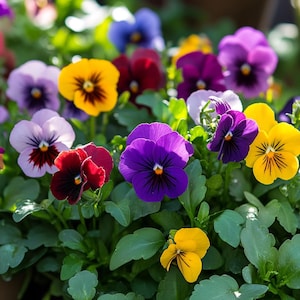 Gemengde viooltjesbloemzaden – 100/200/500 zaden | Kleurrijke altviolen voor tuinranden en -potten | Winterharde bloemen |