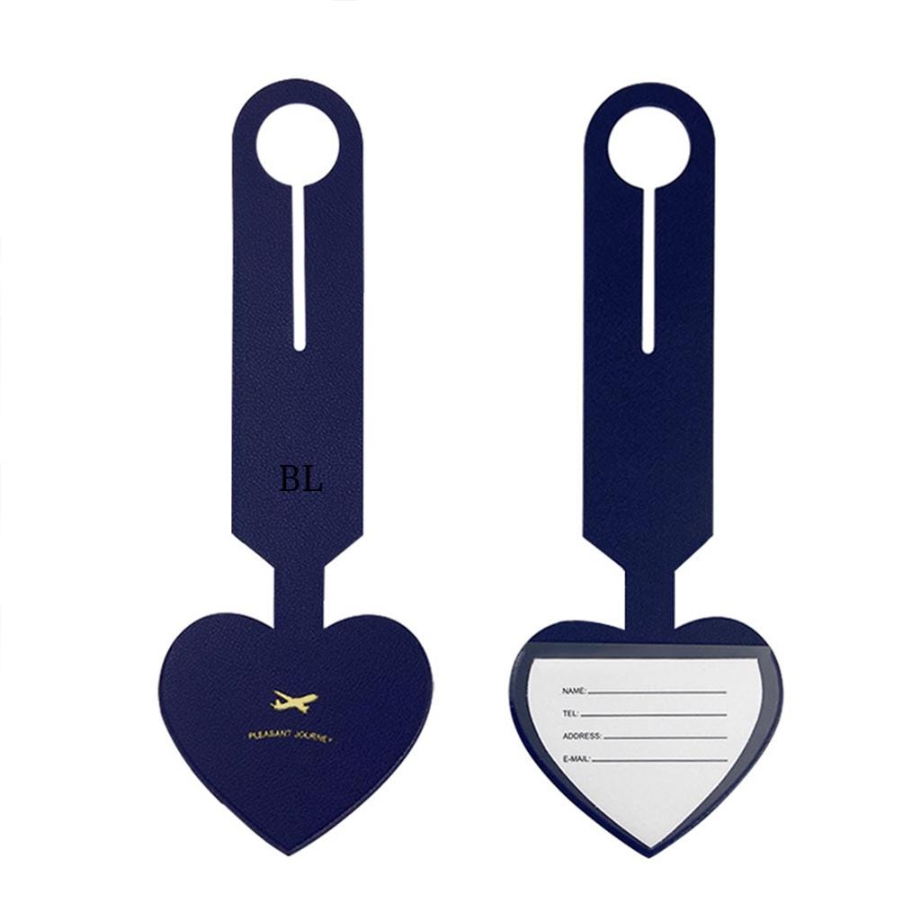 Personalized Leather Luggage Tag - Custom Travel ID Tag for Couples - Beautiful Wedding Gift