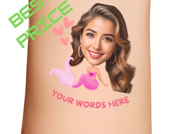 Custom Temporary Tattoo - Personalize with Your Own Photo | 2 Inch Tattoo | Easy Application with Water