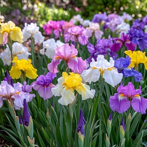 Irises Flower Seeds | Mixed Color Bearded Iris | Hardy Perennial for Borders & Cottage Gardens