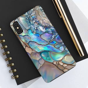Blue Abalone Mollusk Shell Phone Case, Abalone Shell, Sea Shells, Iridescent Case, Pearlescence,Nautical,Paua Shell,iPhone,Samsung,Phonecase