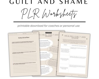 Healing Guillt and Shame Worksheets