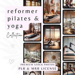 Reformer Pilates and Yoga Stock Photos, Minimalist Calming Ai Photos, PLR Neutral Aesthetic Photos, Faceless Reels, Digital Marketing.