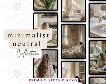 Neutral Aesthetic Stock Photos, Wellness Faceless Images (MRR PLR)