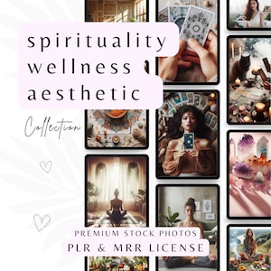 Spirituality Stock Photos, Calming Aesthetic, PLR MRR (Digital Download)
