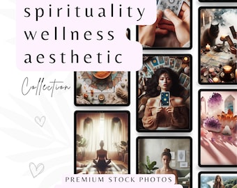 Spirituality Stock Photos, Calming Aesthetic, PLR MRR (Digital Download)