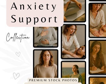 Anxiety Relief Stock Images: Calming Visuals for Wellness (PLR MRR)