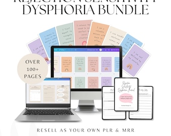 Rejection Sensitivity Dysphoria (RSD) Bundle, Canva Templates, Resell Rights, Mental Health, Emotional Healing & Support MRR, Coaching PLR.