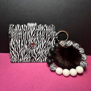 Carteras de pulsera con cuentas de silicona y acrílico