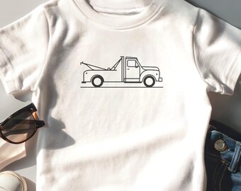 Tow Truck Toddler T-Shirt, Vintage Tow Truck Tee, Retro Wrecker Kids Shirt, Boys and Girls Rescue Top, Cute Tow Truck Gift Idea
