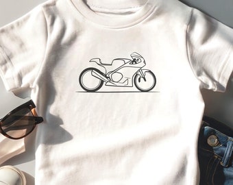 Motorcycle Toddler T-Shirt, Vintage Biker Tee, Retro Biker Shirt for Kids, Motorcycle Rider Birthday Gift, Gender-Neutral Biker Tee