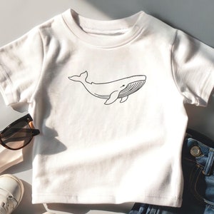 Whale Toddler T-Shirt, Ocean Animal Kids Tee, Boys and Girls Sea Life Shirt, Cute Nautical Gift, Ocean Animals Birthday Gift