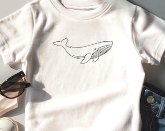 Whale Toddler T-Shirt, Ocean Animal Kids Tee, Boys and Girls Sea Life Shirt, Cute Nautical Gift, Ocean Animals Birthday Gift