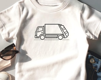 Trash Truck Toddler T-Shirt, Retro Trash Truck Shirt, Kids Waste Management Tee, Cute Truck Lover Gift, Kids Garbage Truck Tee