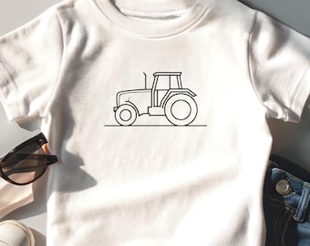 Toddler Tractor T-Shirt, Vintage Farm Vehicle Shirt, Boys and Girls Tractor Tee, Cute Country Gift, Gender-Neutral Farm Truck Shirt