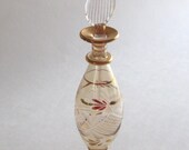 Crystal Gold Glass Perfume Bottle Royal Limited Vintage Egyptian Egypt