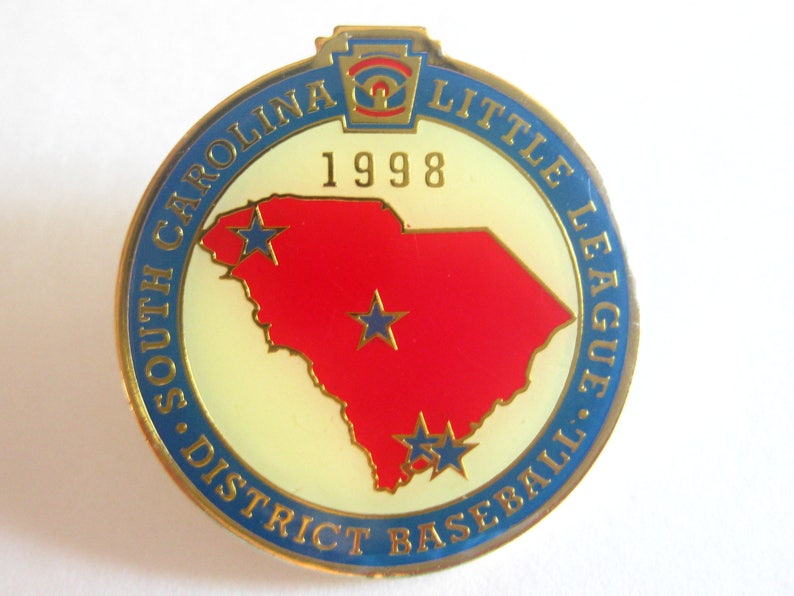 South Carolina Little League District Baseball Pin 1998 Vintage
