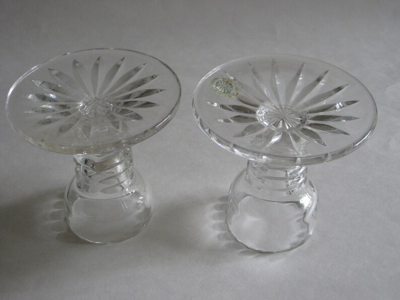Galway Irish Crystal Candle Holders Candlesticks Vintage Clear Etsy