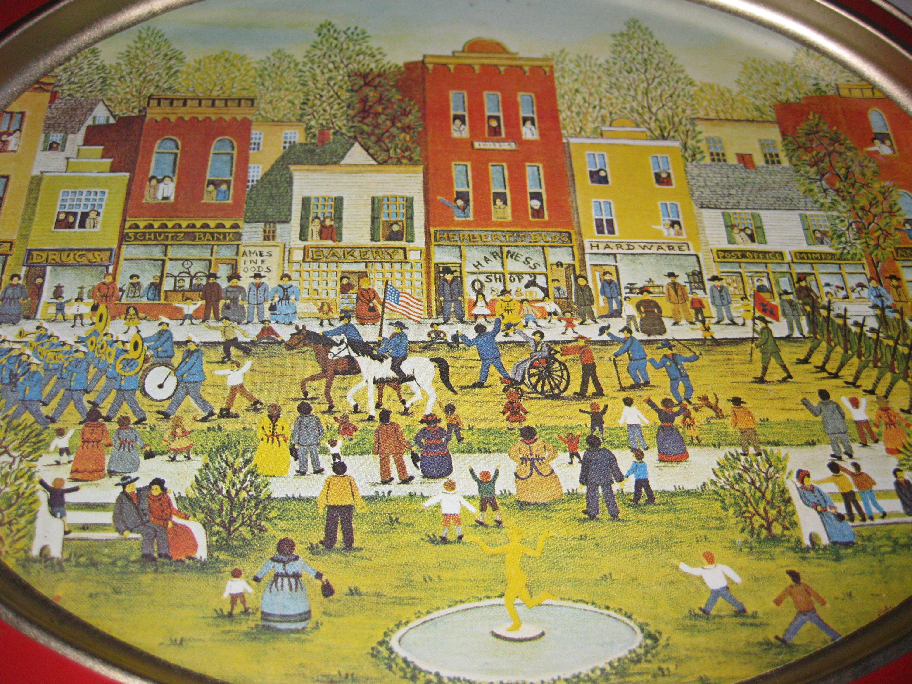 Tin Tray Sunshine Biscuits by E Melvin Bolstad Holiday Parade Vintage