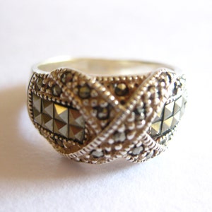 Ring FAS 925 Marcasite Size 6 3/4 Vintage
